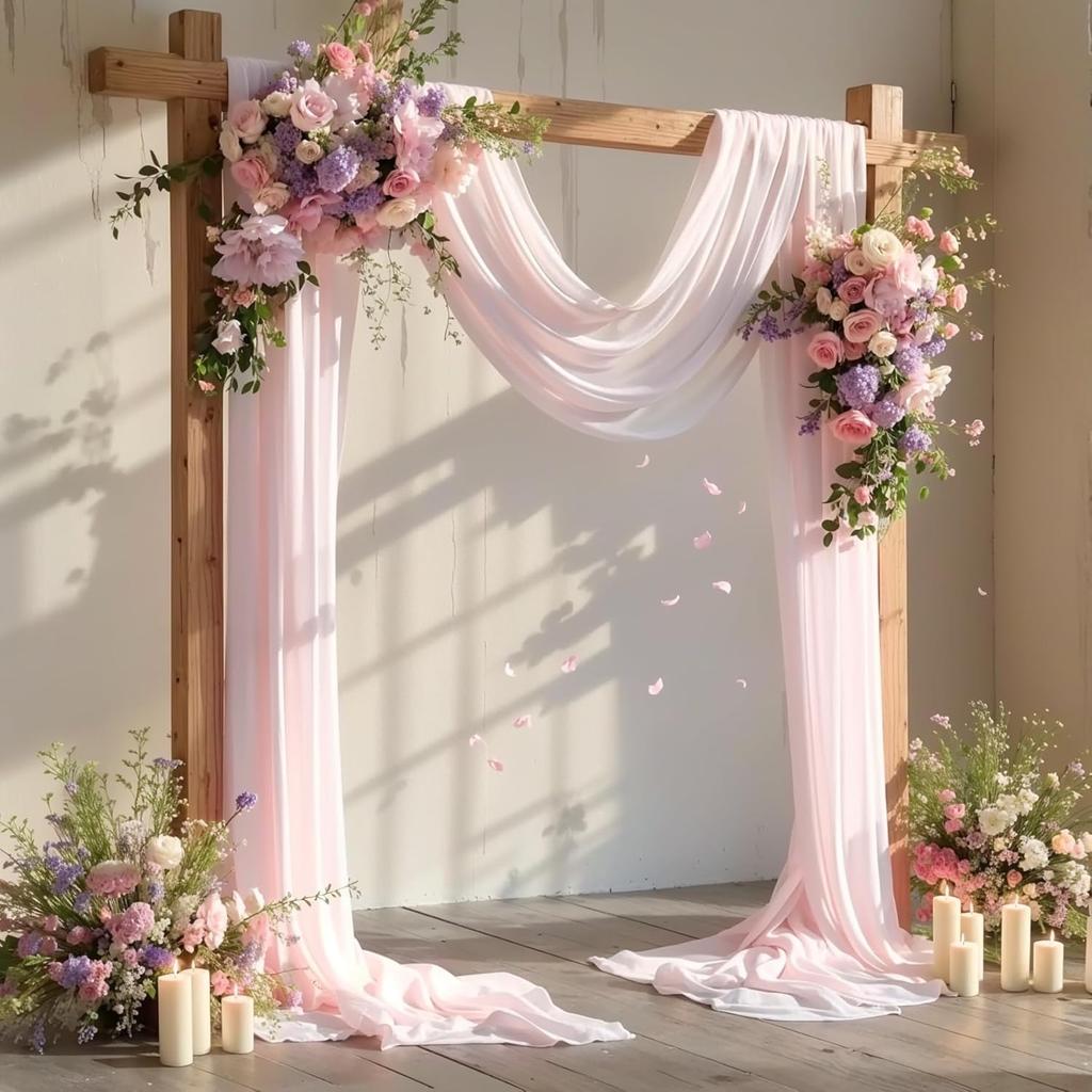 4PCS Sage Green Chiffon Wedding Table Runner,Chair Sashes Gauze Sheer Vintage Dining Birthday Party FestivalCake Table Decor