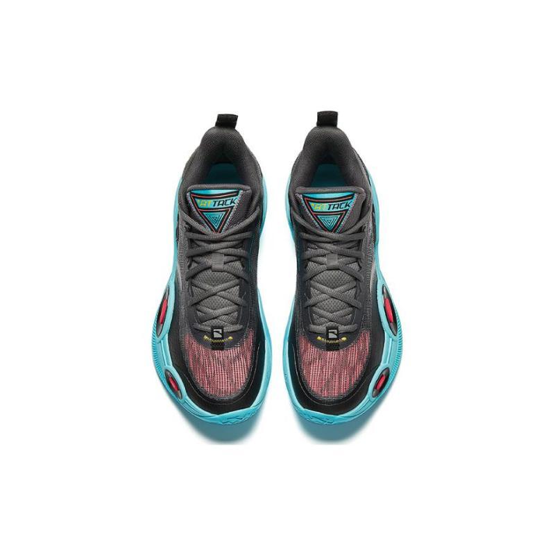 Anta Raid 1 Low Top Basketball Shoes Men's Black Blue Sneakers 112421109-7