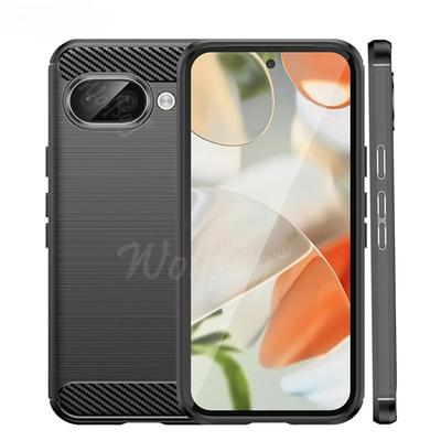 Etui na Google Pixel 9A Odporne na wstrząsy Silikonowe Etui z włókna węglowego na tył Dla Google Pixel 9A 9 Pro XL Etui Dla Google Pixel 9A Etui