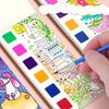 Kids Portable Watercolor Painting Book Paint With Water Brush Gouache Graffiti Picture Coloring Drawing Toys Kindergarten Gifts