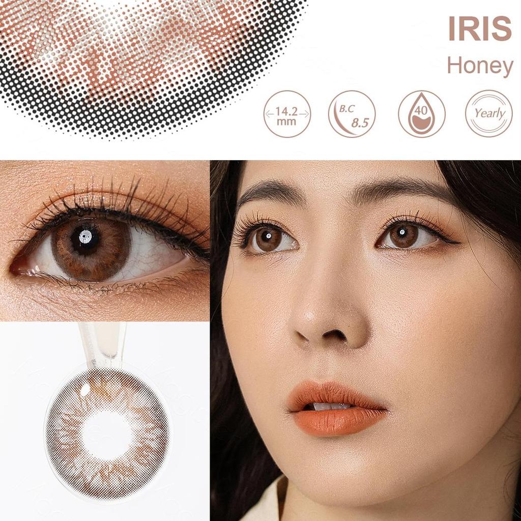 Barevné kontaktní čočky Magister 14,2 mm hnědé/šedé Přírodní kontaktní čočky 1 pár módních čoček Iris Series