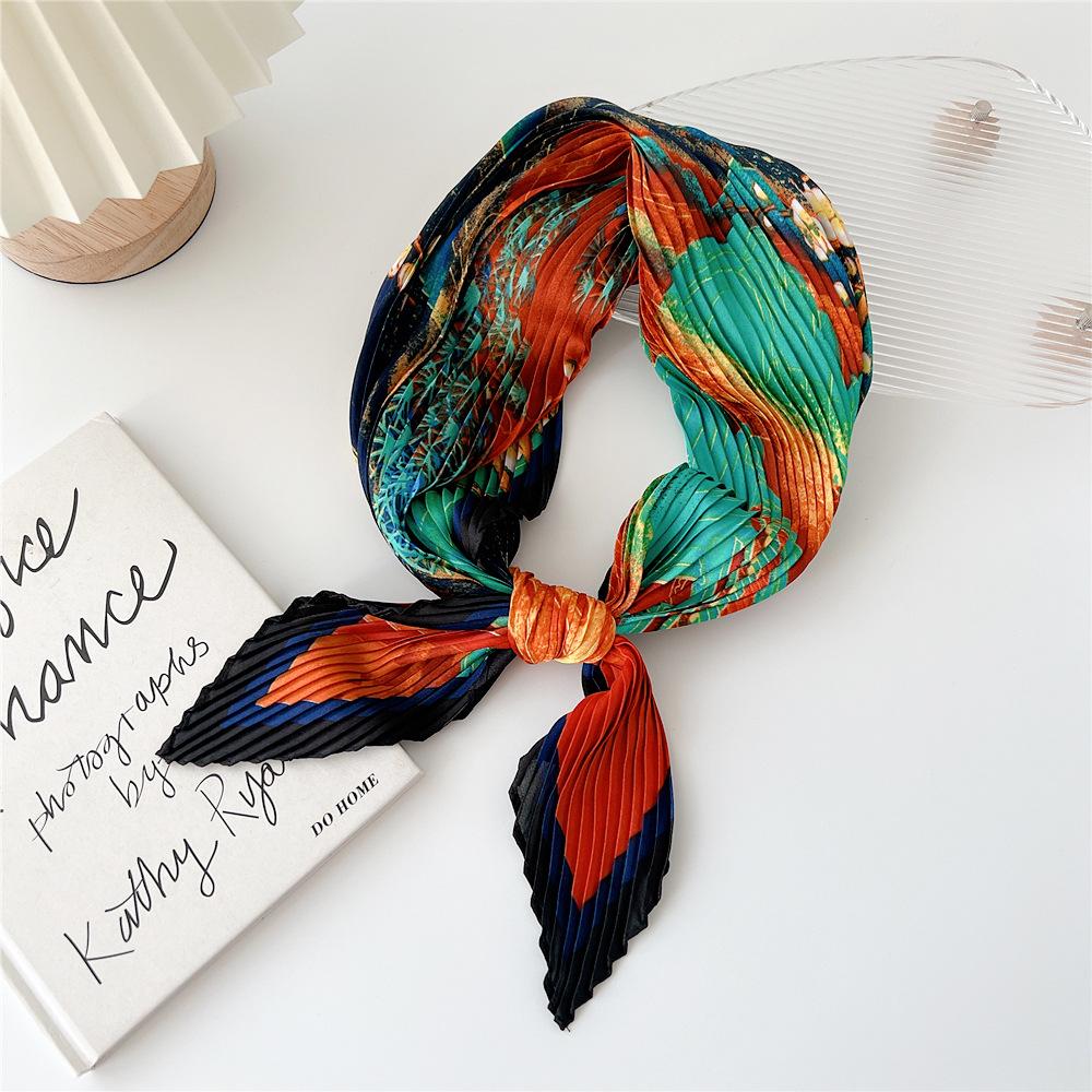 70cm Fold Square Scarf Women Spring Summer Fashion Bandanas Bag Hat Head Hair Shawl Wraps
