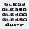 Car 3D ABS Trunk Letters Logo Badge Emblem Decals Styling Sticker For Mercedes Benz GLE53 GLE350 GLE400 GLE450 W166 W167 4Matic
