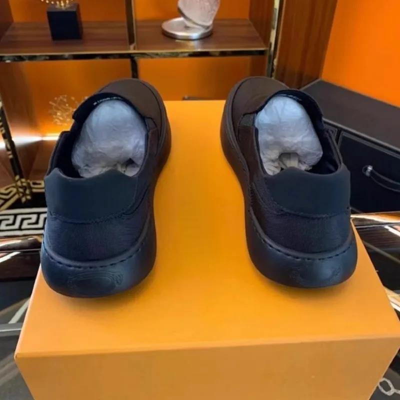 Pánské plátěné boty Černá Jednobarevné Pánské ležérní boty Prodyšné Pohodlné Nazouvací Ploché Lehké Mokasíny Chaussure Hommes