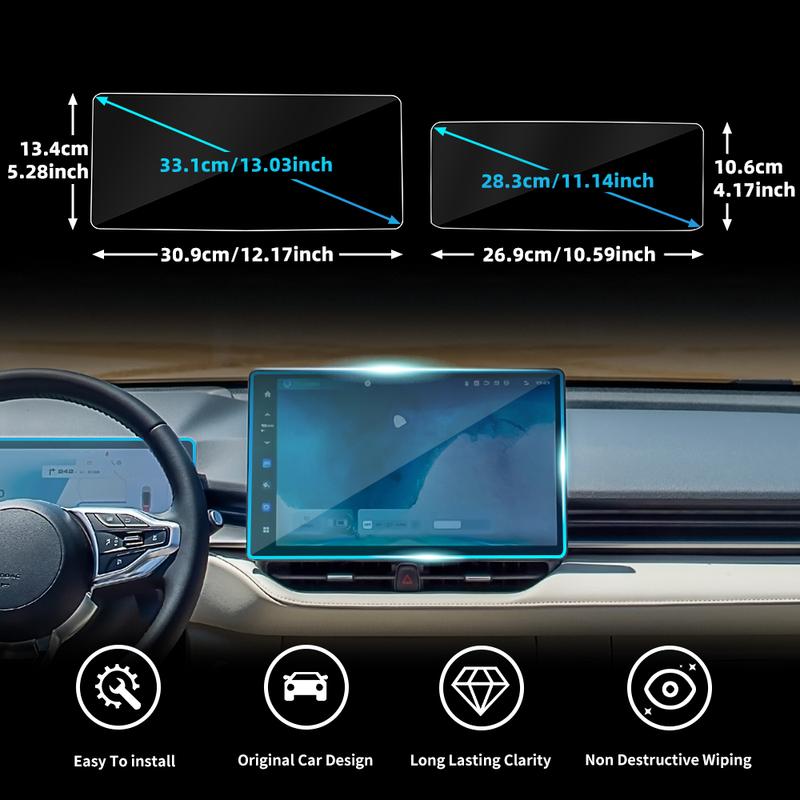 Auto Tempered Glass Film Protector For Haval H6 2021-2024 Car Center Console GPS Navigation Screen Dashboard Protective Display.