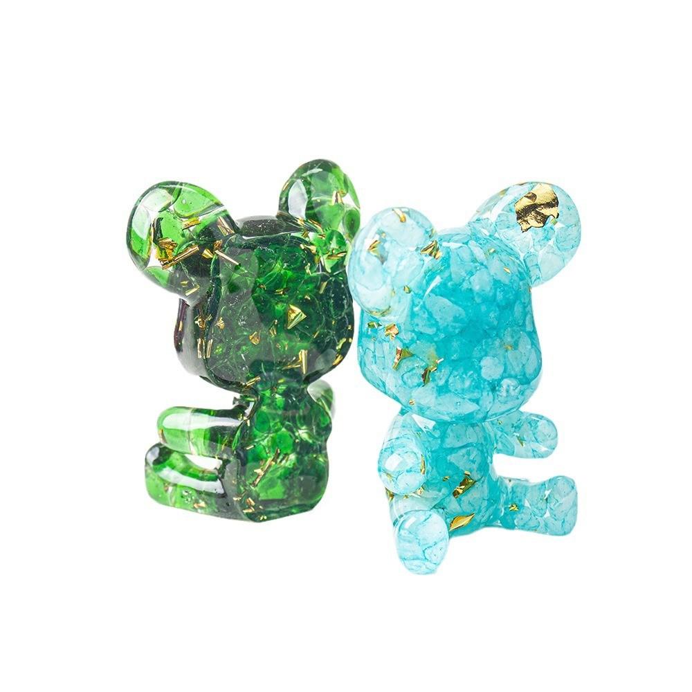 Crystal Resin Bear Car Air Vent Decor With Water Crystal And Crown For Gift Giving