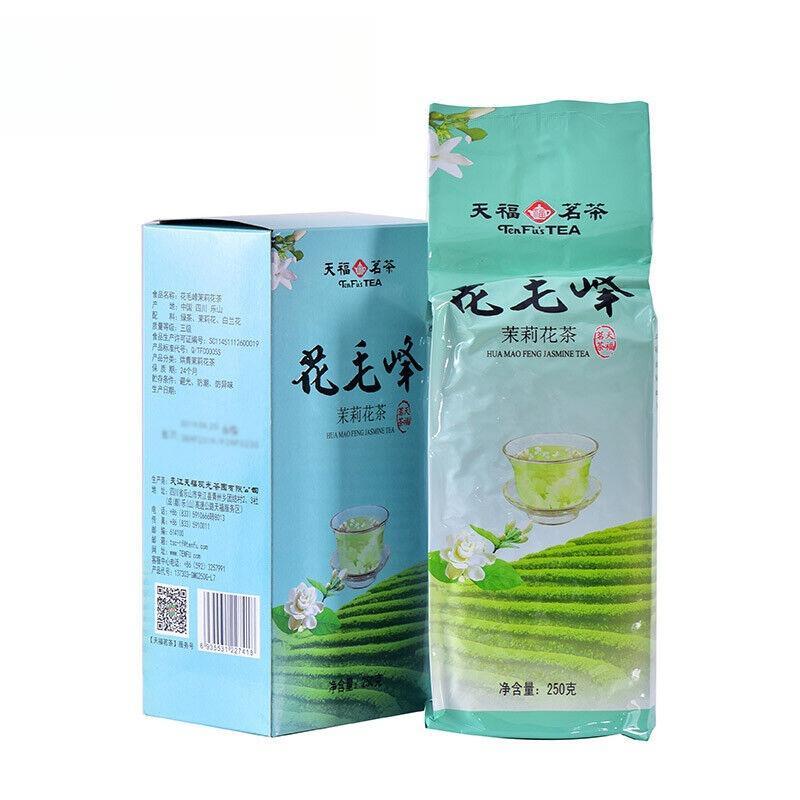 TenFu s TEA Jasmine Flower Maofeng Tea Зеленый органический зеленый чай с жасмином 250г