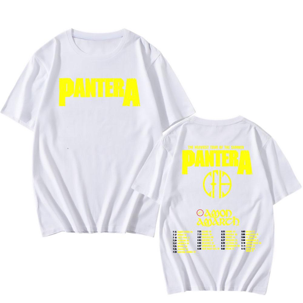 Pantera Nejtěžší turné léta 2025 Tričko Letní krátký rukáv Pánská trička Unisex Streetwear Grunge Rocková kapela Potisk Trička