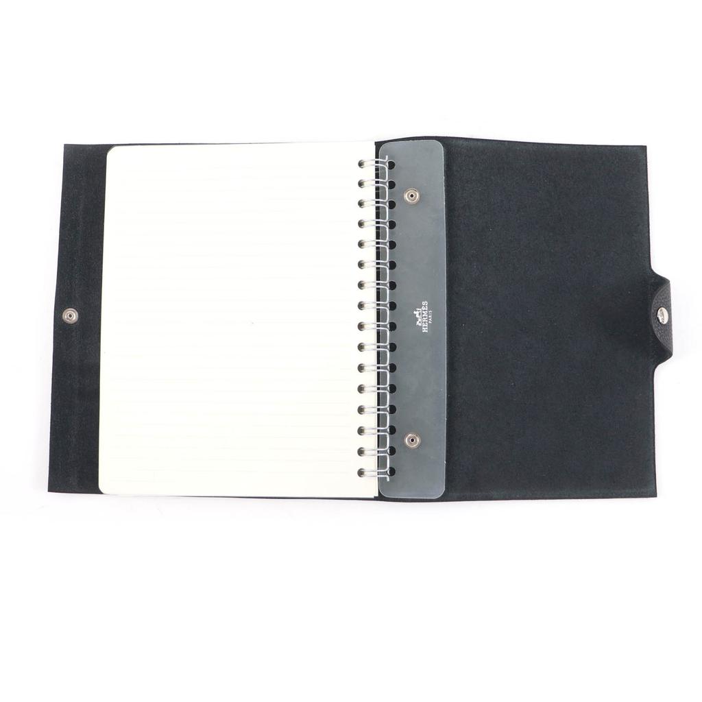 Excellent HERMES Notebook cover Yuris GM With refill black Togo Leather Women Used