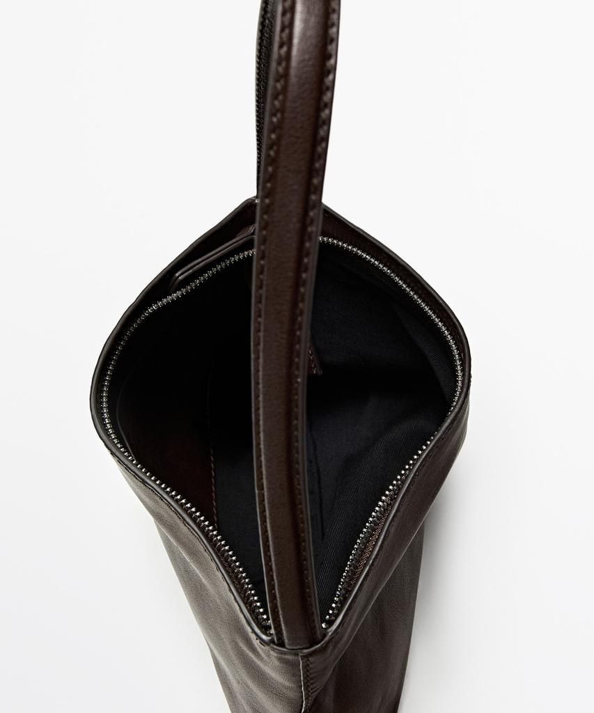 Massimo Dutti Napa Leather Small Shoulder Bag