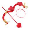 1Set Cupid Bow Arrow Headband Set Cute Cozy Costume Prop for Valentine Cosplay Stage Performance Photo Fun Cupid Arrow Bow