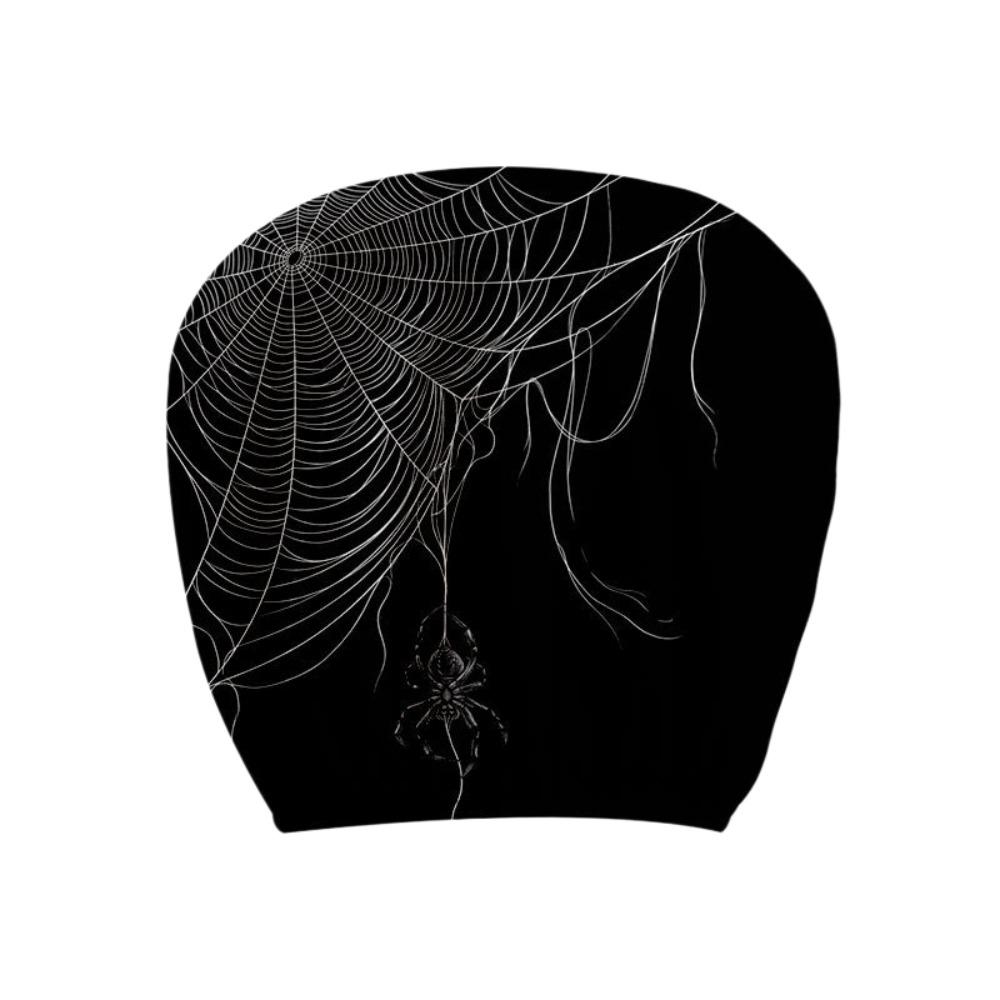 2PCS Cool Decorations Car Pillowcase Spider Web Car Seat Headcover Gift for Car Lover
