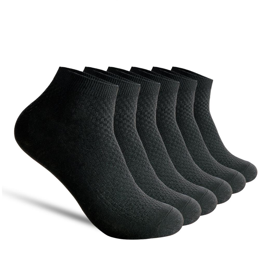 5 Pairs High Quality Men's Bamboo Short Socks Sweat Deodorant Men's Business Casual All Match Black Ankle Socks Gift 39-44
