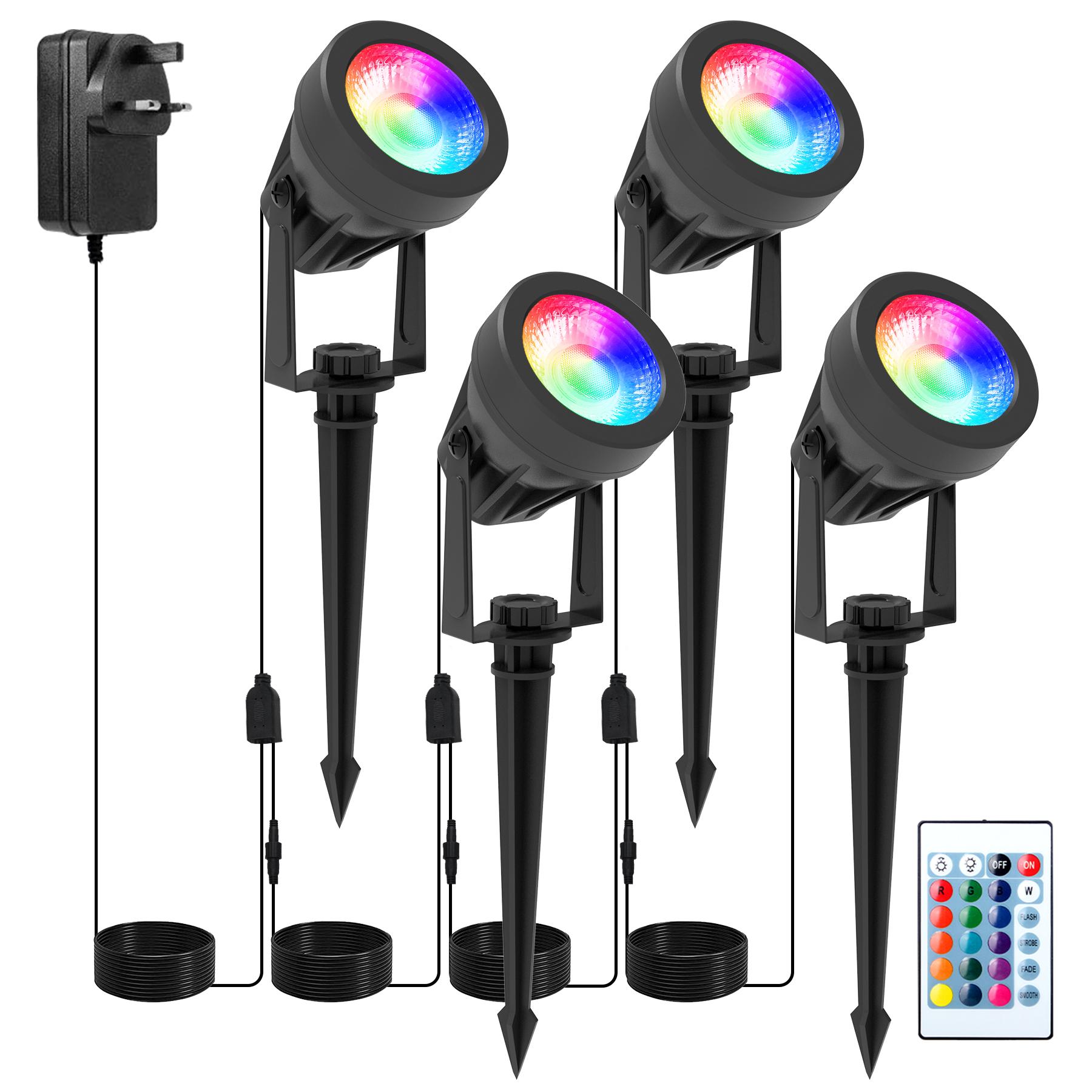 

EU/US/UK Plug COB супер яркий прожектор светодиодный садовый светильник газонный светильник низковольтное ландшафтное освещение водонепроницаемый уличный светильник EU PLUG