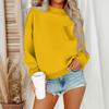 Women's Casual Fashion Round Neck Long Sleeve Sweatshirt With Pockets