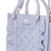 Sanrio Cinnamoroll Faux Leather Shoulder with Can be Carried by Hand or 371g Two-Way Bag, Quilted, Ruffles, Shoulder, 22x17.5x7cm,