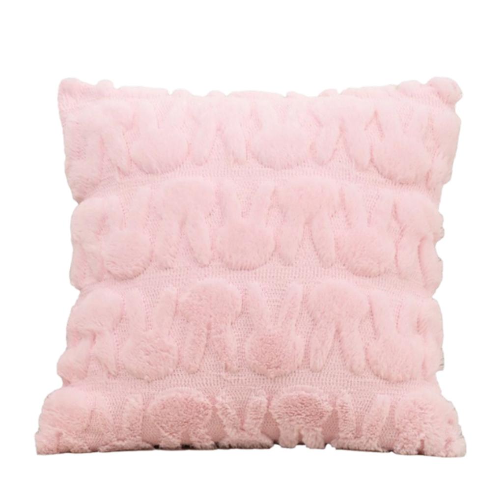 Easter Bunny 3d Embroidered Tufted Pillowcase For Living Room And Bedroom, Removable And Washable Pillowcase