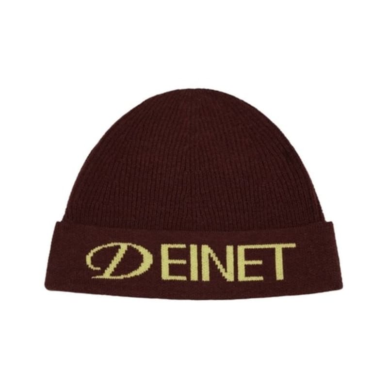 

DEINET SIGNATURE DEINET LOGO Вязаная шапка-бини БОРДОВОГО ЦВЕТА FREE