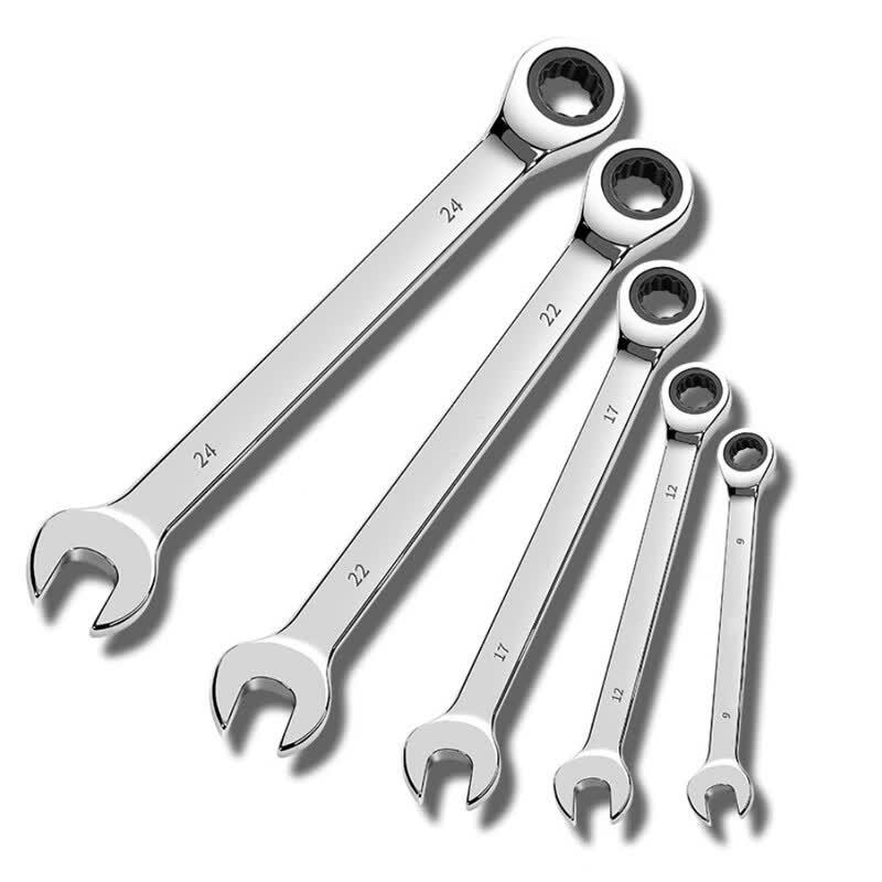 Ouke Mirror Polished Dual-Use Ratchet Wrench