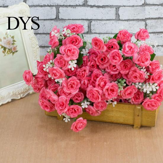 Ornamental 1 Bouquet Simulation Rose No Watering Vivid Bright Color Artificial Flowers Home Beautification