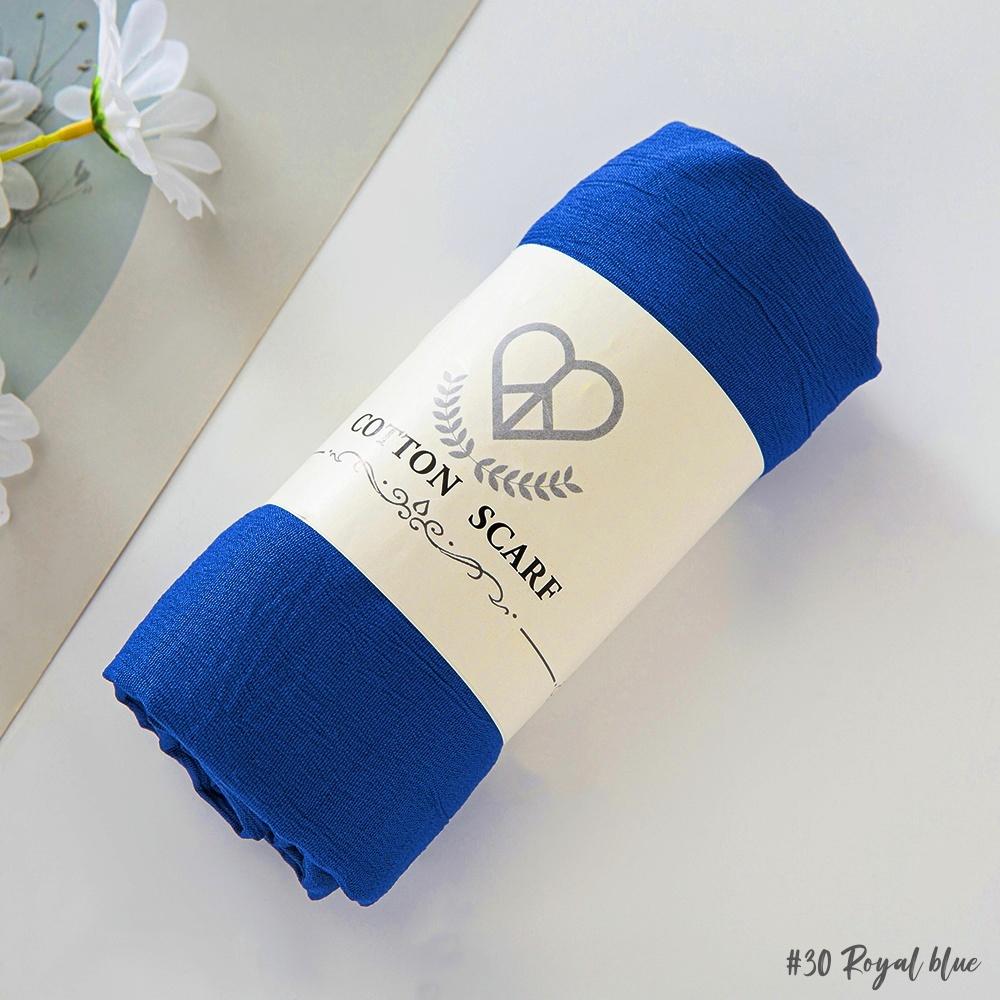 Fancy Fine Pleated Rayon Cotton Scarves Micro Crinkle Soft Cotton Long Shawl Factory Hemming Cheap Price Hijab
