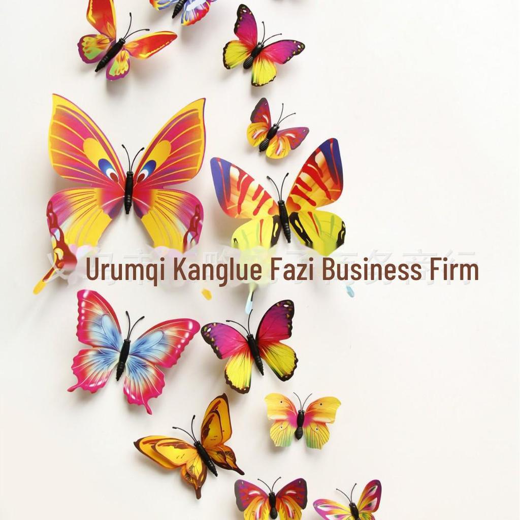 3D Butterfly Wall Stickers – 12 Sets for Bedroom, Living Room, or Wedding Decor