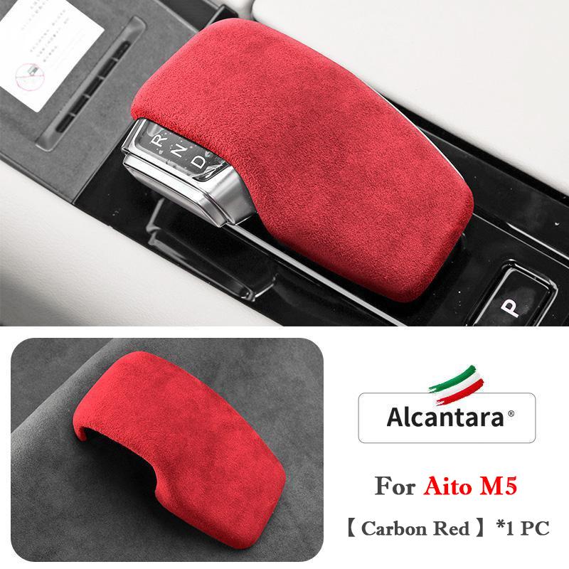 For Huawei Seres Aito M5 -2025 Car Trim Upgarde Luxury Suede Interiors Gear Stick Cover Central Control Panel Accessories