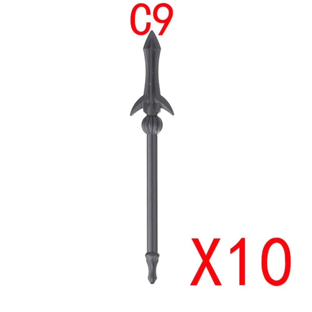 MOC Building Blocks Weapon Toy Accessories Medieval Soldier Knight Figure Ten Spear Crossbow Axe Sword Mini Brick Gift S001 DIY