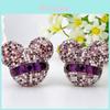 Sparkling Red Car Air Vent Perfume Crystal Design Flower Scent Long-lasting