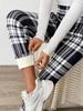 2025 Women's High-Waist Thick Lambswool Print Leggings with Pockets - Warm Cotton Pants for Winter