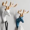 Wall Mounted Animal Head Rack Coat Cap Wall Hanger Horse Giraffe Elk Elephant Hook Decorative Room Decor Bathroom Accessory