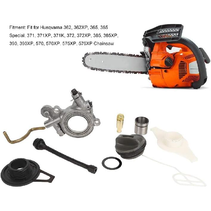Oil Pump Worm Gear, Oil Pump Line Worm Gear Kit Replacement for Husqvarna 372XP 365 371 385 390 362 570 575 576
