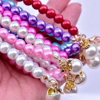 Imitation Pearl Short Chain Diamond Ring Pendant DIY Doll Pearl Hanging Chain Handbag Keychain Mobile Phone Shell Accessories Jewelry Bracelet