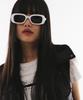 Hangeul Street Oval Chic Sunglasses White