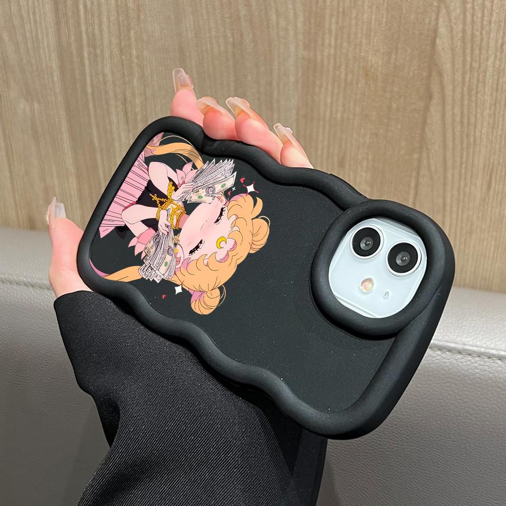 Cute Girl Soft Phone Cover for Samsung Galaxy A52 A73 A12 A11 S24 Ultra 5G S23 S22 S21 S20 FE Wave Edge Shockproof Protective Rubber Case