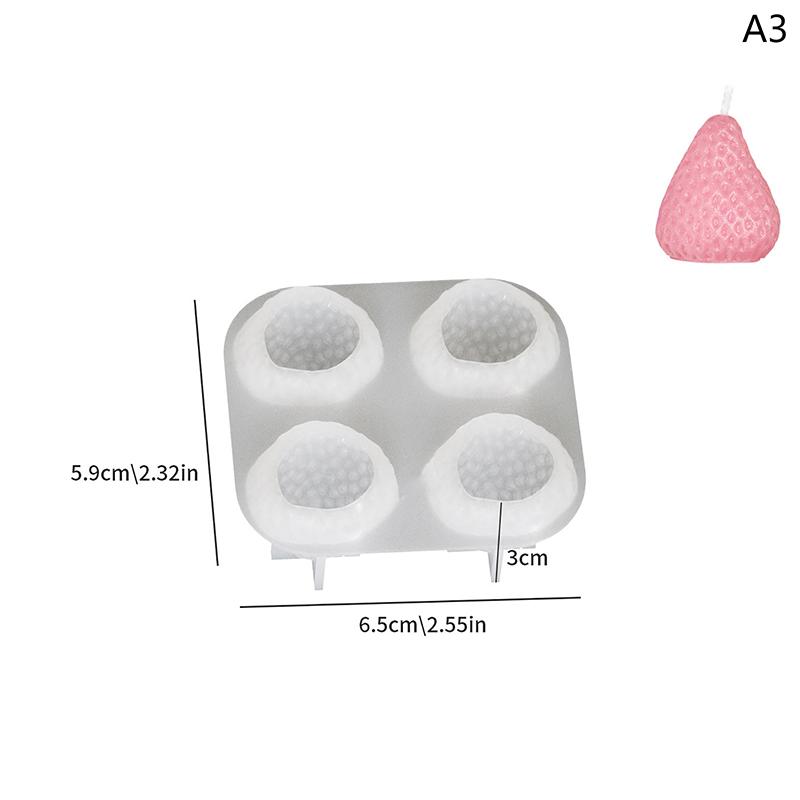 

Форма силиконовая для ароматерапевтической свечи «Клубника с четырьмя отверстиями», сделай сам, ручная работа, романтический аромат, для вечеринки в День святого Валентина, домашний декор, подарок