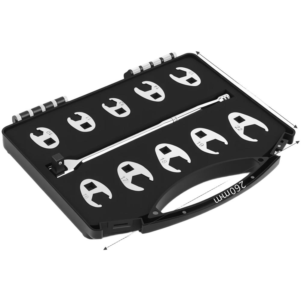 

1set 3/8 Inch Ratchet Wrench Set 11 Piece L Shape Swivel Head Tool Kit High Carbon 3/8 Ratchets And Torque Wrenches China Mainland