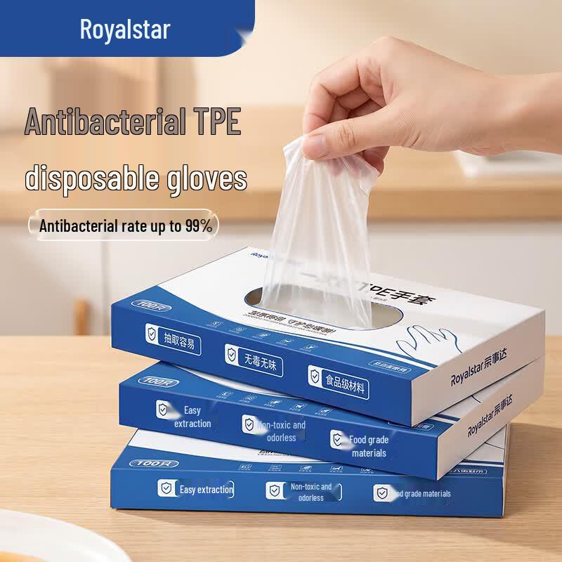 Rongshida Disposable TPE Gloves (100 Count)
