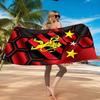 Sportverein Fußballwappen Bedrucktes Mikrofaser-Strandtuch, Weich und Saugfähig, Schnelltrocknend, Ideal für Sommerreisen, Strand-Essential, Schwimmbad