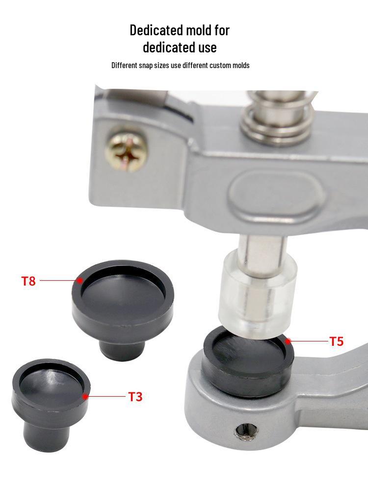 Portable Snap Fastener Machine - Manual Hand Press Pliers for Four-Part Snap Installation, Sturdy and Aesthetic Plastic Snap Tools Kit