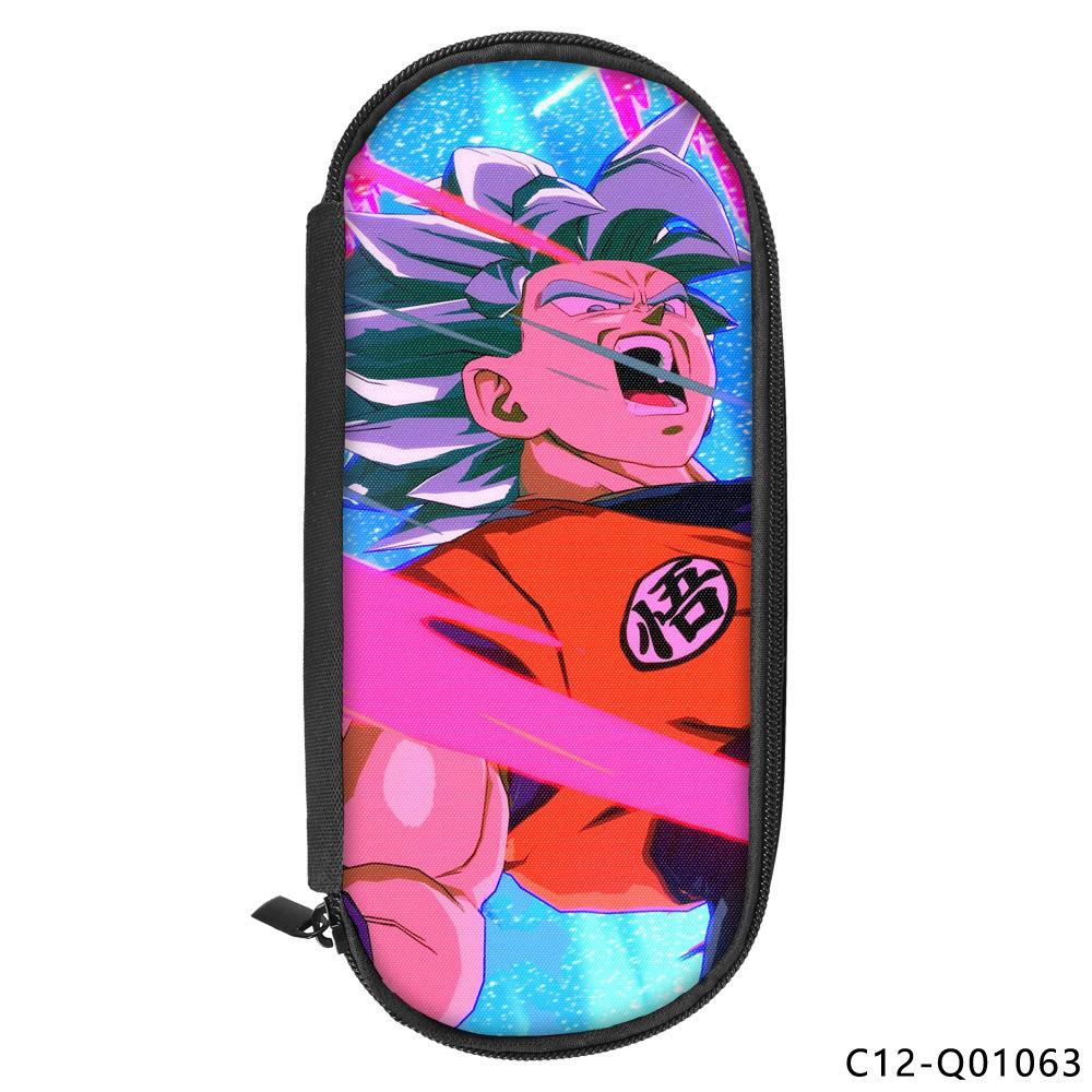 Dragon Ball Printed Polyester Pencil Case Student Stationery Box Portable Pencil Case Multifunctional Storage Bag