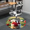 1pc Puppy Roses Heart Chair Carpet for Office Non-Slip, Machine Washable Rug for Office - Holiday DecorMachine Made yy251029016