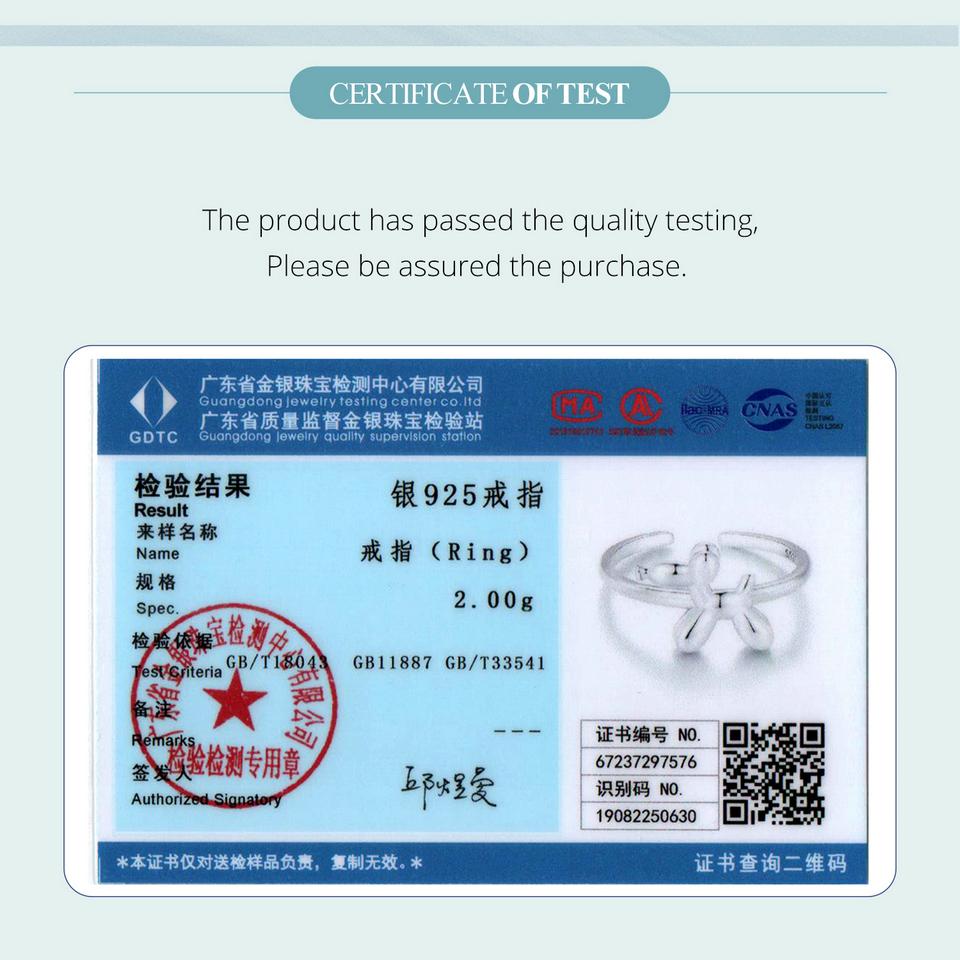WOSTU 925 Sterling Silber Ballon-Welpen-Öffnungsring, süßer Hund, verstellbarer Ring, einfacher Schmuck für Frauen