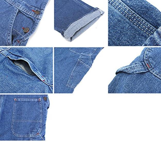 Dickies Duck Hickory Denim Size Stonewashed Blue Men's Overalls, 34, [8396] [Used]
