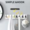 Coat Rack Wall Mount - Modern, Plastic Piano  Wall Coat Rack Sturdy Wall Hook Rack Rail for Hanging Coat, Jacket, Clothes, Hat