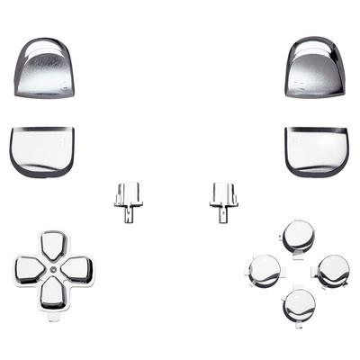 eXtremeRate Replacement for PS5 Controller Share Optional Face Chrome Full Button Set for PlayStation 5 Controller Not D-Pad (BDM-010 & 020), R1, L1,