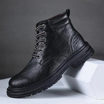 Nouvelles Bottes Homme Style Britannique Cuir Véritable Bottes Décontractées Homme Résistantes à l'Usure Chaussures Plateforme Homme Vendre Botas Para Hombre