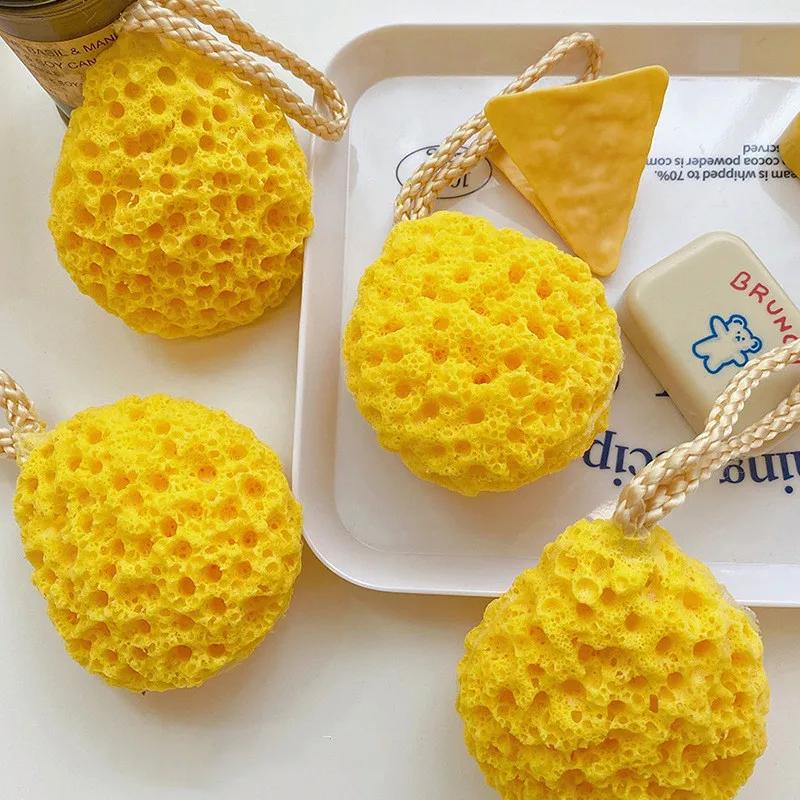Honeycomb Bath Ball Natural Sea Wool Replacement Dead Skin Remover Cleaning Foam Washing Massager Pouf Shower Exfoliating Sponge