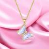 Rose Gold Plated Stylish Butterfly Jewellery Necklace Set for Women, Birthday Gift for Girls and Women