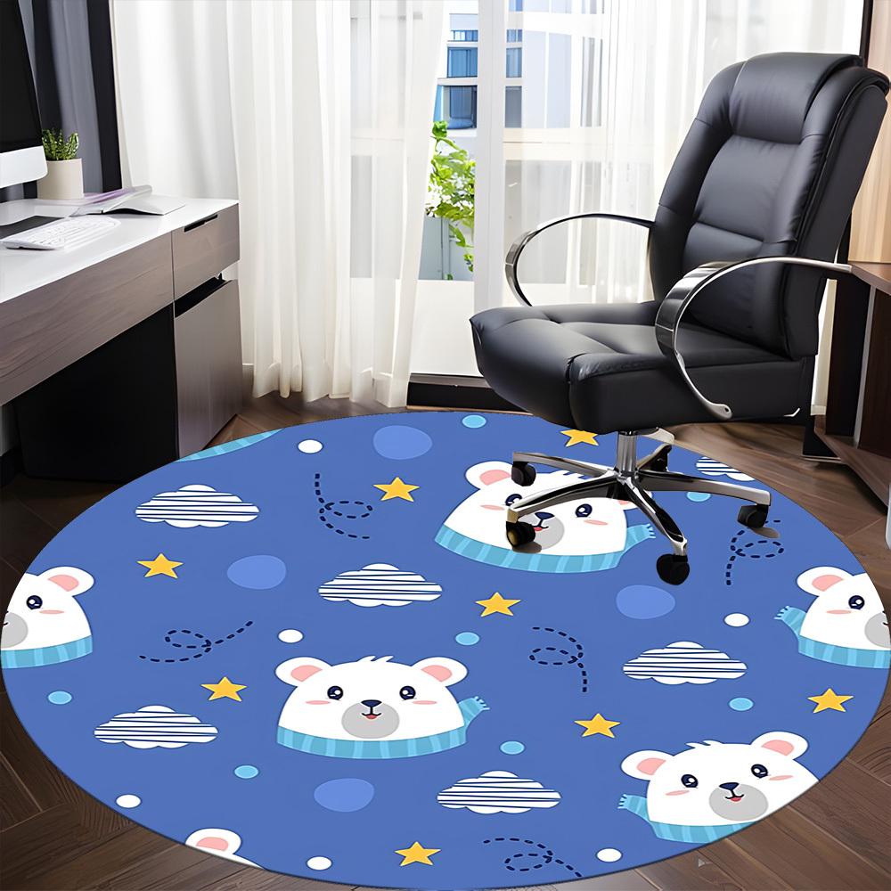 1pc Polar Bears Chair Carpet for Office - Durable, Ideal for Chair Mats, Stylish & Functional Decorative Rug yy260130072